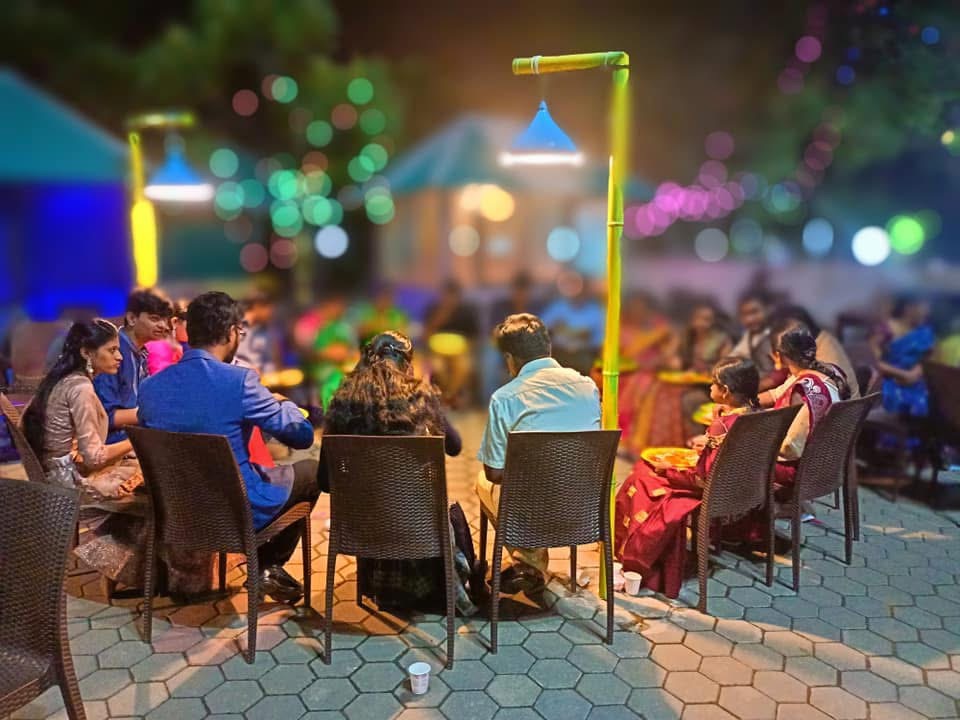 An evening under festive lights